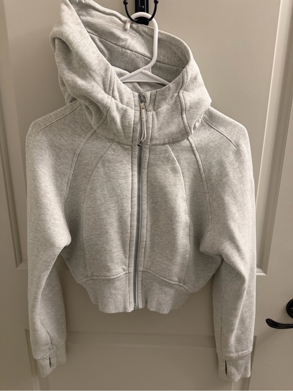 lululemon athletica Light Gray Hooded Full-Zip Sweatshirt